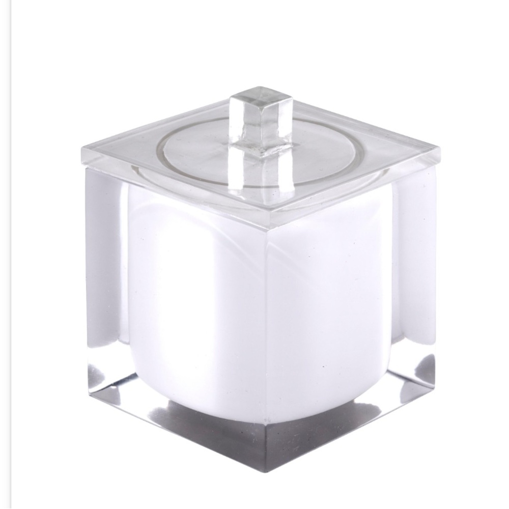 Izod Clear and White Bath Storage Container